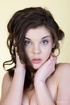 tempting brunette yellow lingerie