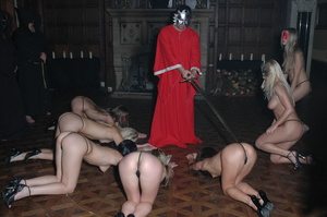 Medieval sex ritual with a girl getting gang-banged - Picture 1
