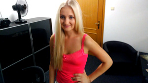 Long-haired blonde teeny in red top and  - XXX Dessert - Picture 6