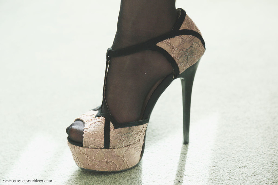 Tender trick in a black lacy garter belt an - XXX Dessert - Picture 9