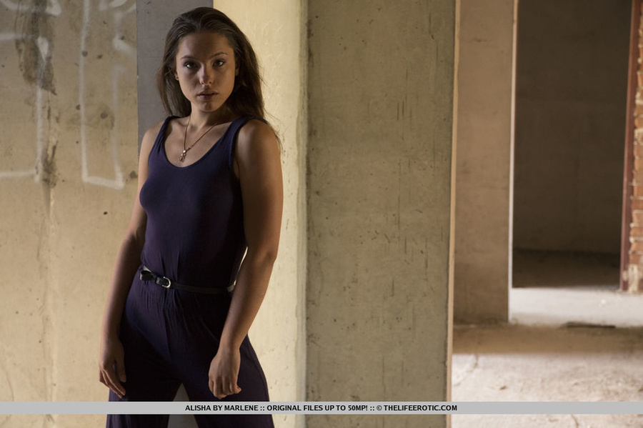 Shapely brunette drops sexy dress to model  - XXX Dessert - Picture 1