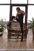 Busty damsel in black strips outdoors to play with tasty big tits and