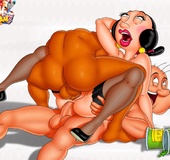 Porn Olive Oyl from Popeye prefers hard threesome