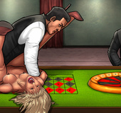 Toon porn parody with relaxed sluts and hard fucking in the casino