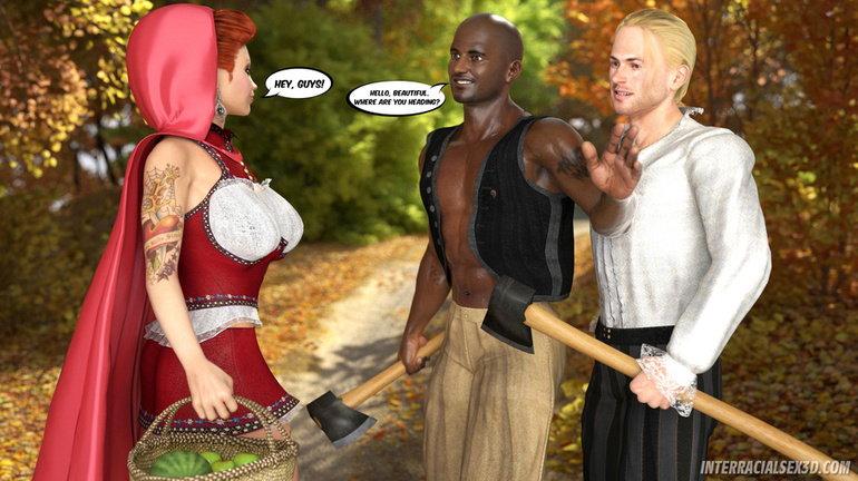 The Little Red Riding-hood's mom rocking with a blond - Picture 2