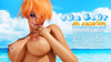 Two horny black studs seduce a busty ginger chick to blowjob on the beach