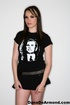 brunette chick black printed