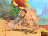 Croods enjoy really crazy Stone Age BDSM fuck
