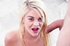 Young, blonde whore gets guy's wide shaft in her mouth for deep-throating