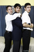 Trio of hot school boys shed some layers to share sexy fun with erections.