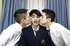 Trio of hot school boys shed some layers to share sexy fun with erections.
