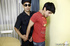 Police officer cuffs handsome teen and reads him his rights before making