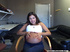 brunette red bra and