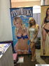 Cute blonde beauty nude or in underwear take photos with girl and boy