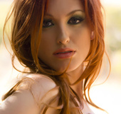 Extra erotic redhead in sexy yellow panties shows sexy curves and inviting