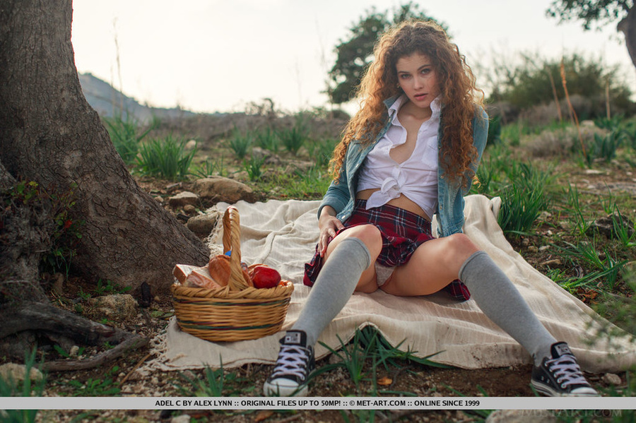 Curly haired lass appears innocent in a pla - XXX Dessert - Picture 4