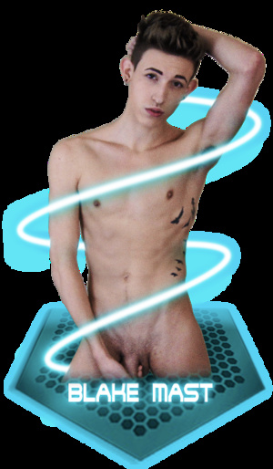 Four gorgeous dudes displays their hot teen bodies as they pose topless with blue lazer effects. - Picture 1