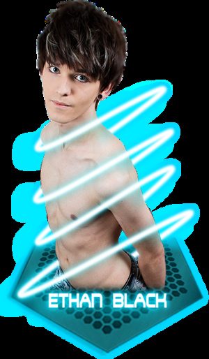 Four gorgeous dudes displays their hot teen bodies as they pose topless with blue lazer effects. - Picture 2