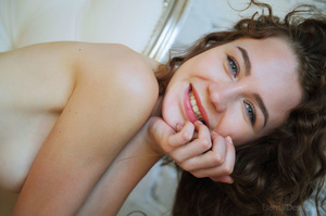 Curly brunette teen doll flaunting her l - Picture 6