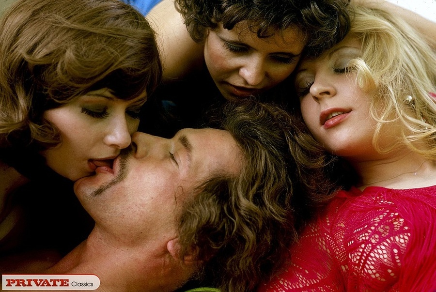 Three alluring babes in sexy purple, red an - XXX Dessert - Picture 2