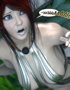 Hot brunette fairy with wings gets assfucked hard in the forest