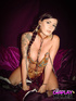 inked brunette cosplay and