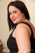 Gorgeous chick shows her fat body in black dress then she takes it off