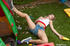 cute babe lays down