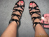 Several sets of alluring feet with painted toenails from a female.
