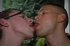 Nerdy twink in glasses drinking cum after hard assfucking from behind
