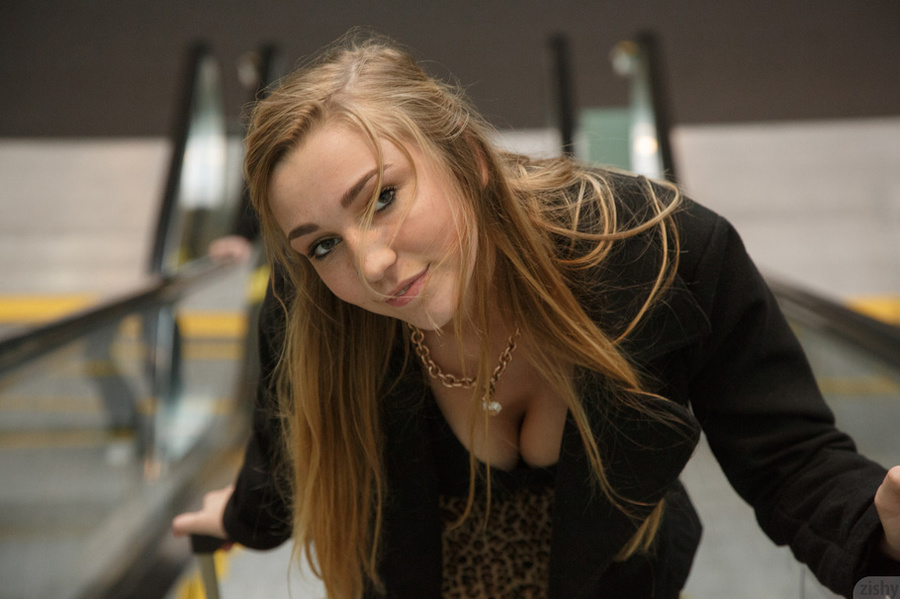 Playful blonde teeny in a leopard skirt exp - XXX Dessert - Picture 5