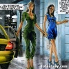 Cool comics with old fart in fishnet long socks punishing cutie in bondage.