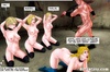 Poor blonde enslaved chicks and redhead getting fucked hard and tortured
