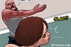 Suspended and gagged toon slave girls getting poo holes slammed with a