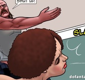 Suspended and gagged toon slave girls getting poo holes slammed with a