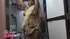 Indian hottie wraps herself with her white and brown shawl then gets her