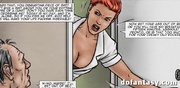 Very hot boobilicious redhead gets angry with her pensioners. Beware! Old Folks by SLASHER