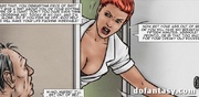 Very hot boobilicious redhead gets angry with her pensioners. Beware! Old Folks by SLASHER