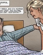Gagged and roped red nurse jeered and humiliated by three pensioners .