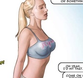 Guys chatting while getting blowjobs at the sportyard. Repurposed by ERENISCH