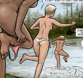 Ebony chick and two blondies don't know they're going to be sex slaves