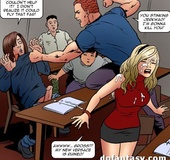 Blonde student gets gangbanged in handcuffs. Confiscated Twins 6 by FERNANDO