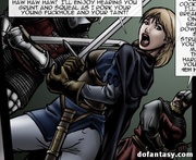 Noble toon blondie with a sword gets jeered and humiliated. Siege Of Mesta by COMIXCHEF