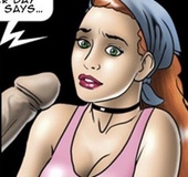 Busty green-eyed redhead servant tries to give a nice blowjob. Repurposed