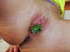 Beguiling girl in a yellow top and white panties does fruit at the dining