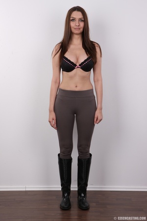Alluring wench in a black top, grey pant - XXX Dessert - Picture 4
