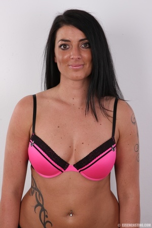 Delish babe in pink and black lingerie d - Picture 6