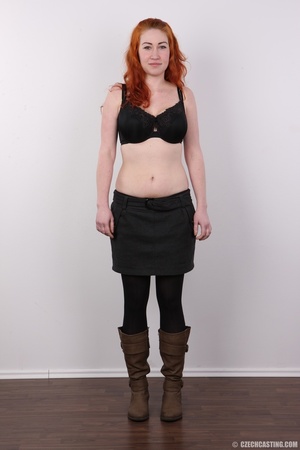 Excellent red-haired lady in a grey shir - XXX Dessert - Picture 4