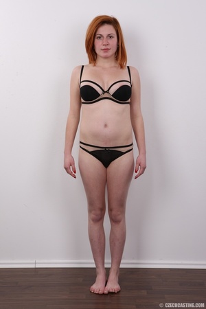 Perfect red-haired chick in black undies - Picture 7