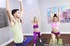 Hot fitness babes get kinky with their aerobics instructor